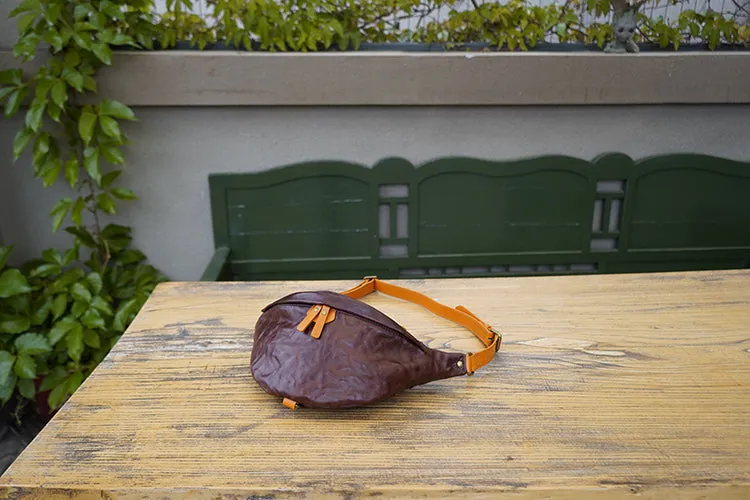Cool Women's Chest Sling Bag Brown Leather Shoulder Bag