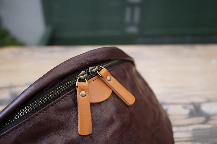 Cool Women's Chest Sling Bag Brown Leather Shoulder Bag