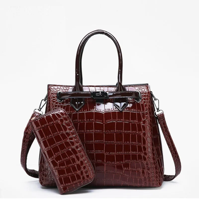 Crocodile Pattern Handbag