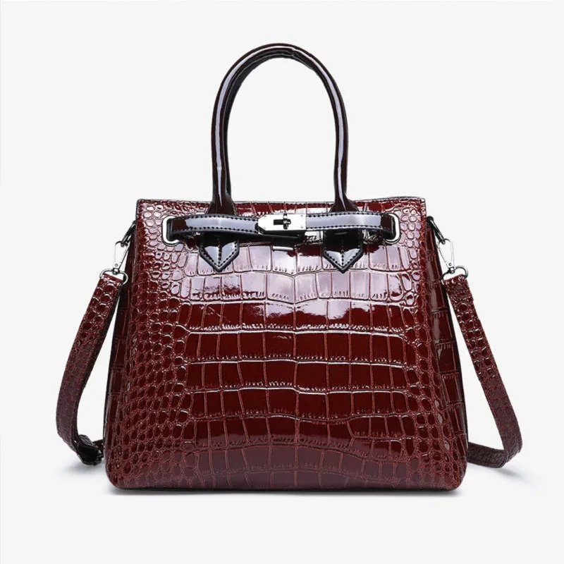 Crocodile Pattern Handbag