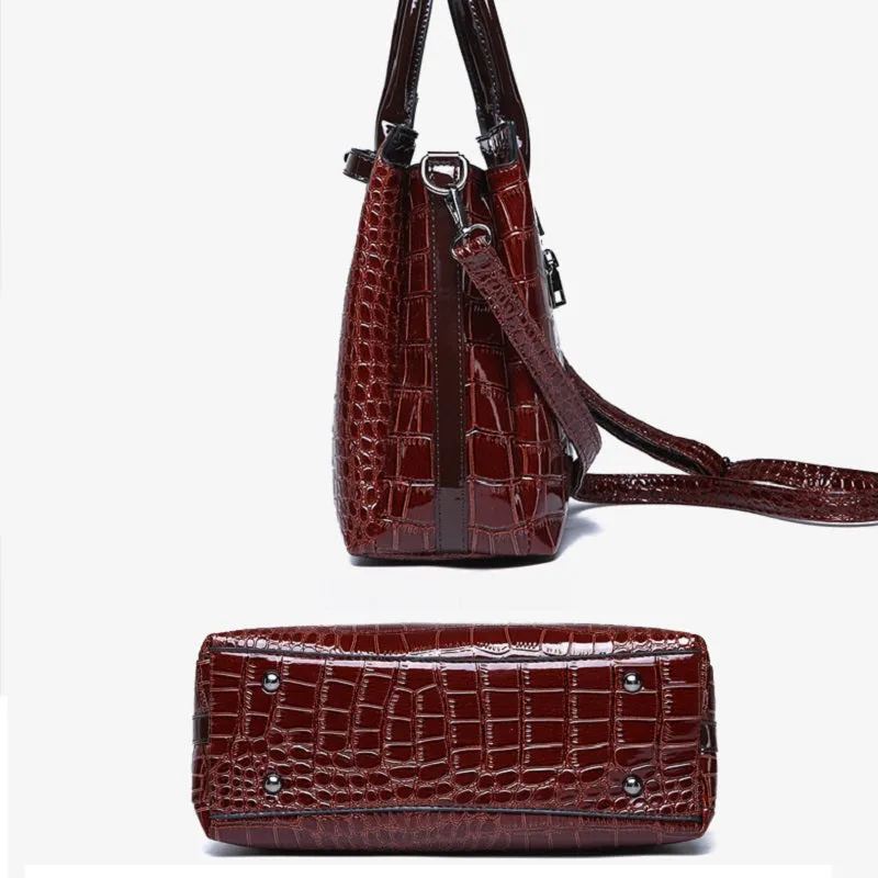Crocodile Pattern Handbag
