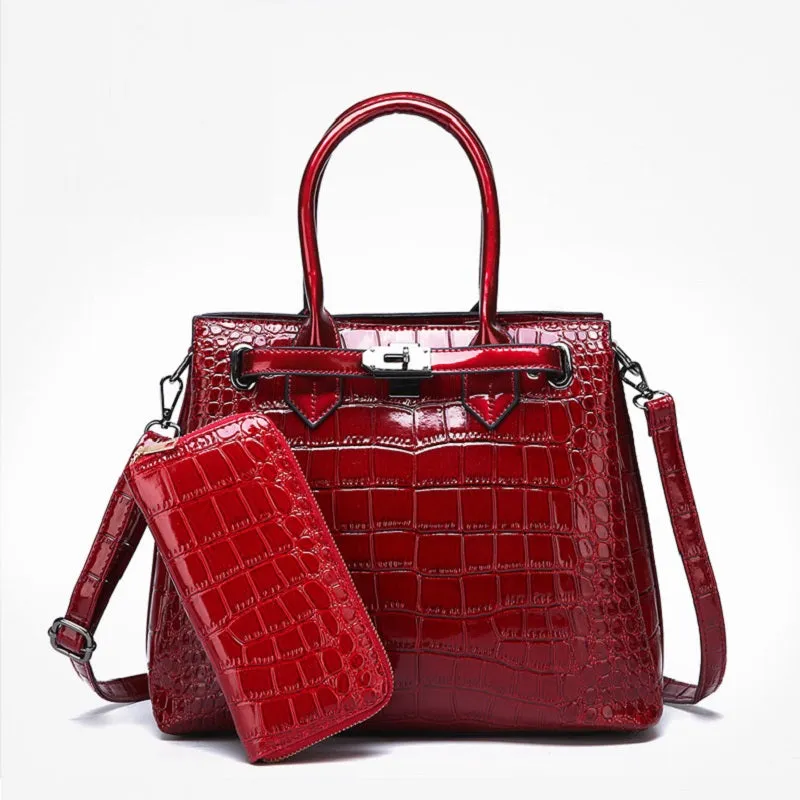 Crocodile Pattern Handbag