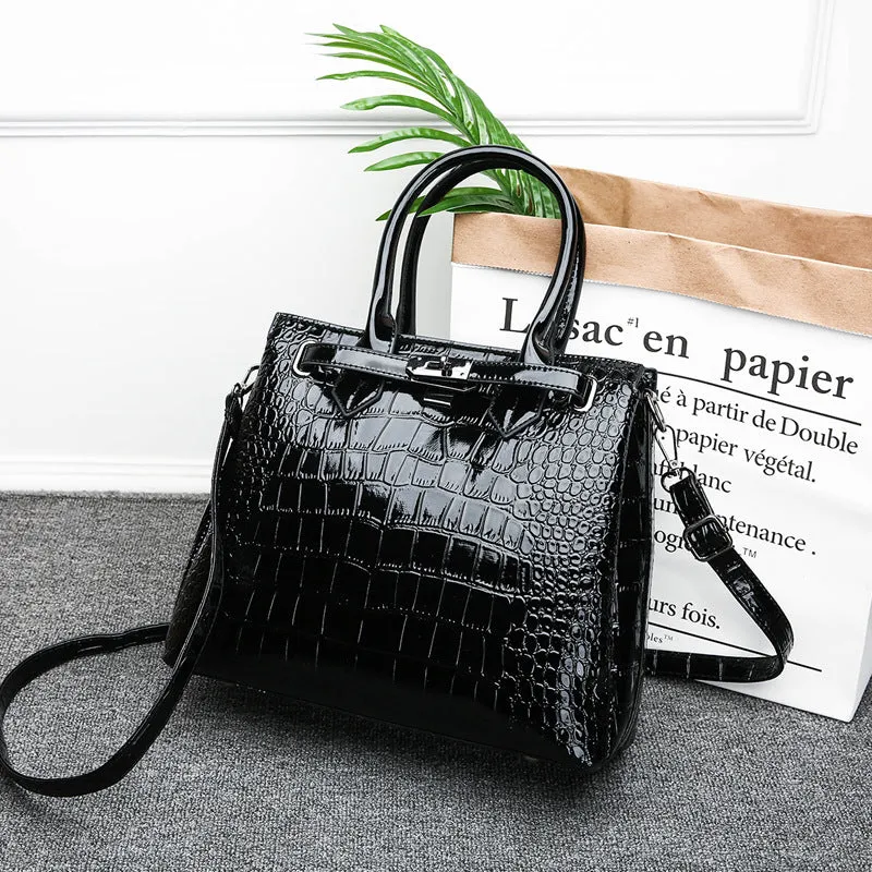 Crocodile Pattern Handbag