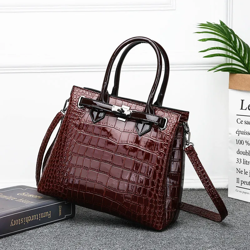 Crocodile Pattern Handbag