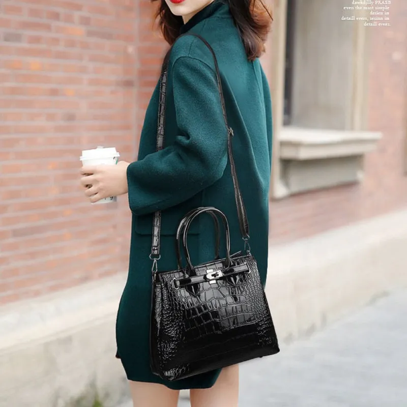Crocodile Pattern Handbag
