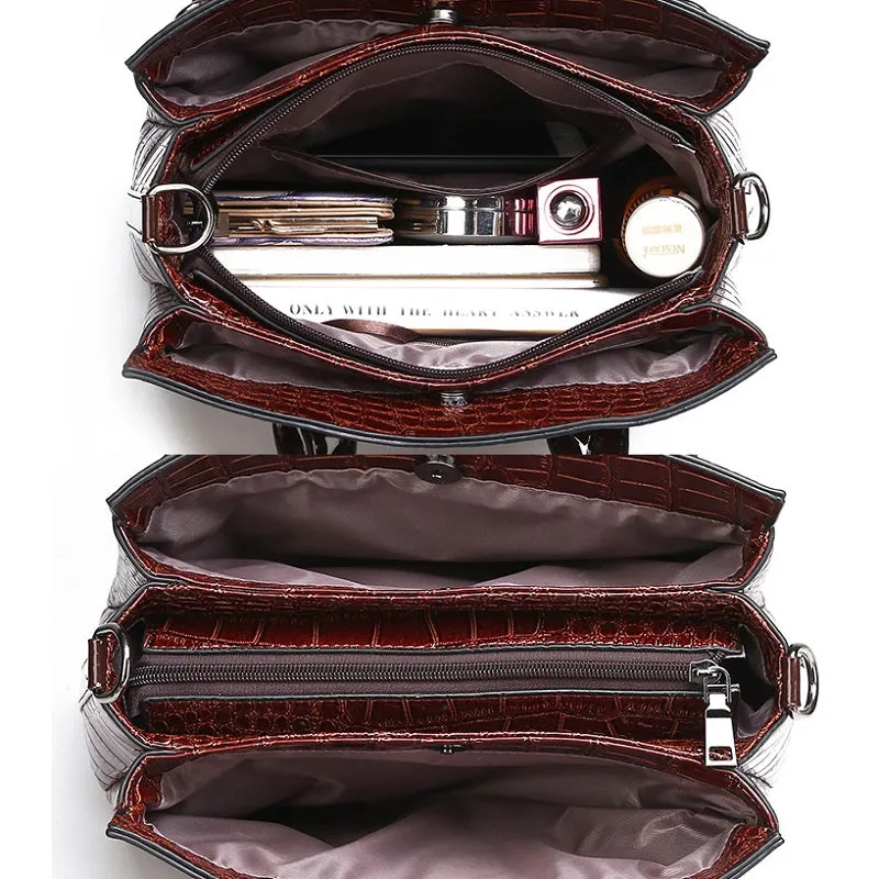 Crocodile Pattern Handbag