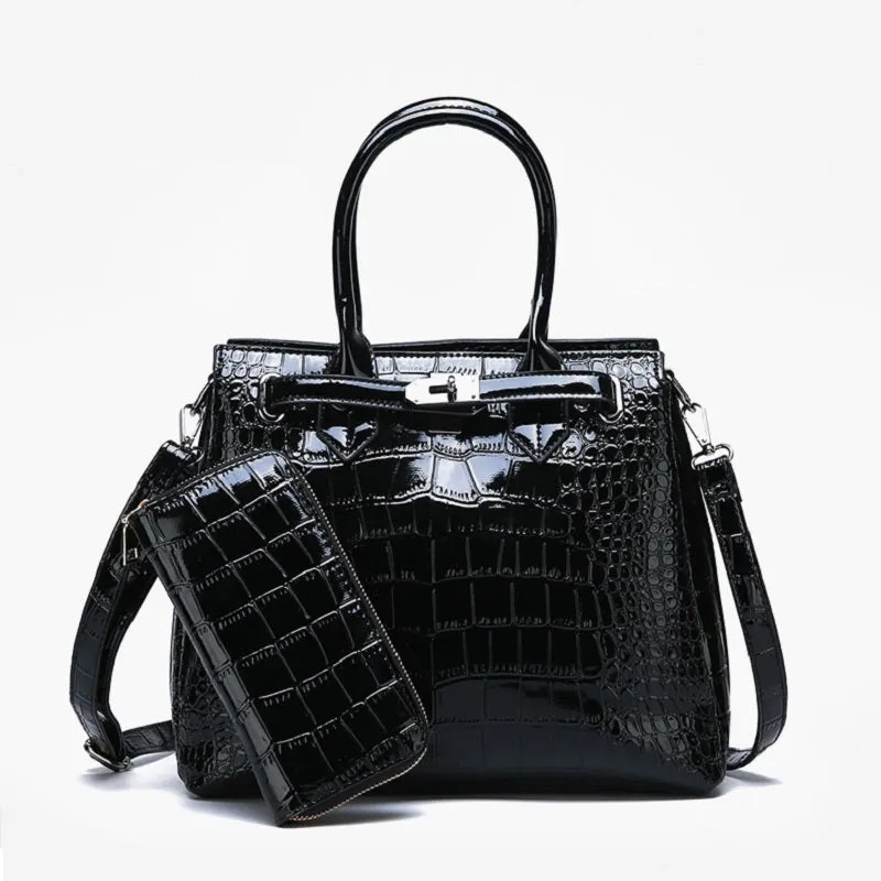 Crocodile Pattern Handbag