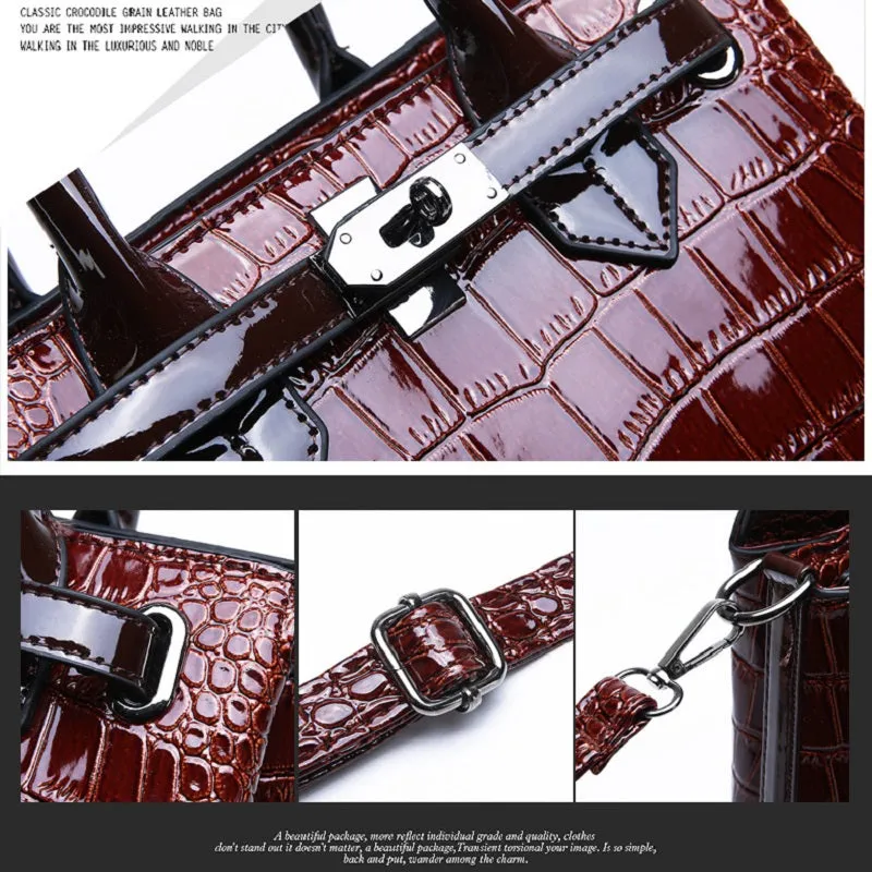 Crocodile Pattern Handbag