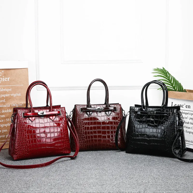 Crocodile Pattern Handbag