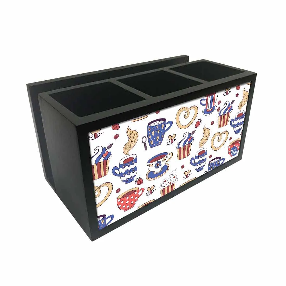 Cutlery Tissue Holder Napkin Stand -  Cup Cake and Tea