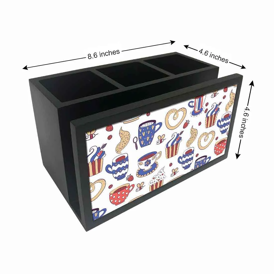 Cutlery Tissue Holder Napkin Stand -  Cup Cake and Tea