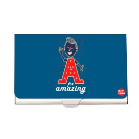 Designer Visiting Card Holder Nutcase - A For Amazing