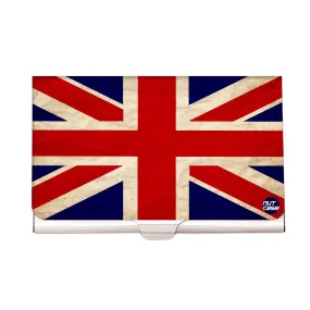 Designer Visiting Card Holder Nutcase -UK Union Jack Bristish Vintage Distressed Flag