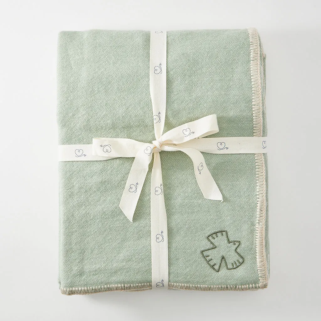 Dove Jacquard Merino Wool Throw
