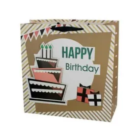 Extra Large Happy Birthday Cake Gift Bag ( Case of 24 )