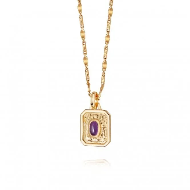 February Birthstone 18ct Gold Plated Necklace BS02_GP