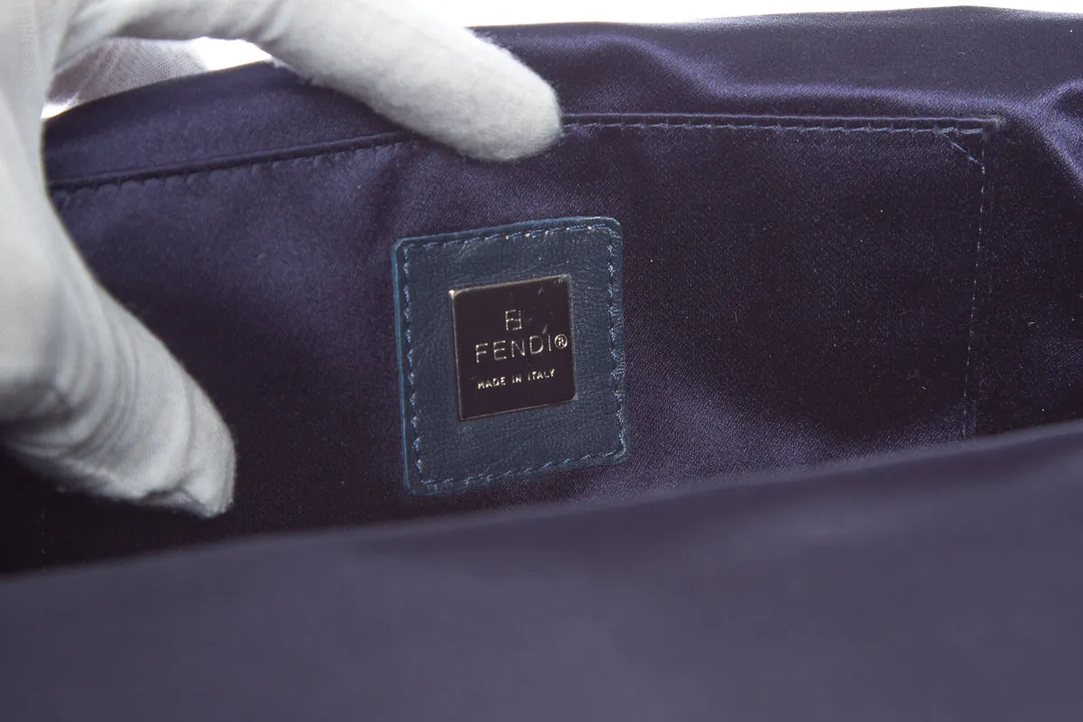 Fendi Navy and Natural Handbag