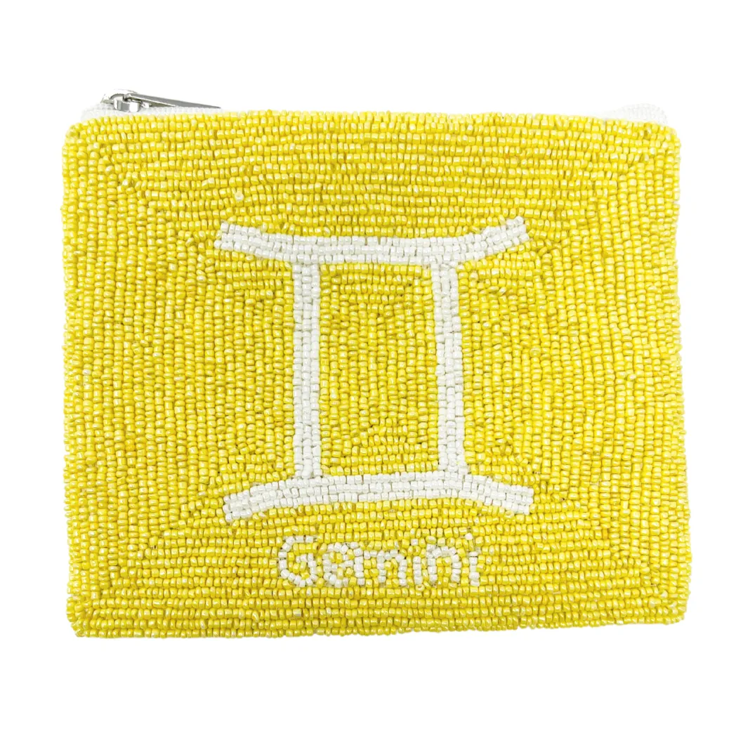 Gemini Beaded Coin Purse