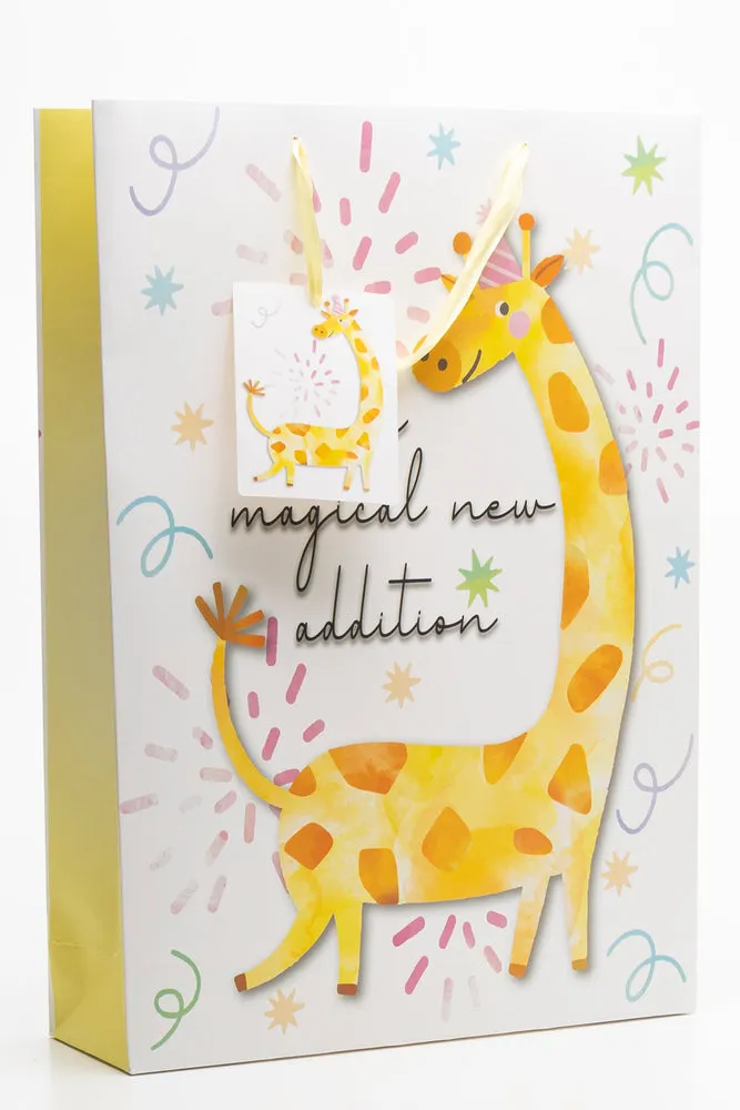Giraffe Gift Bag XL White