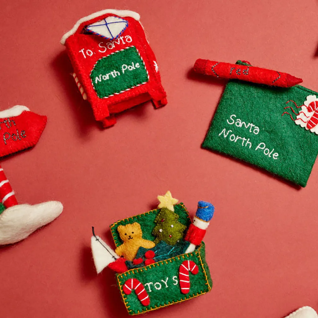 Green Letter to Santa Ornament