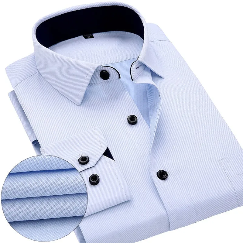 High Quality Stripe Twill Long Sleeve Shirt #GXPXX