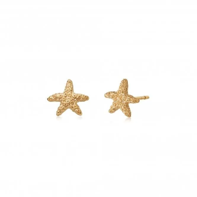 Isla Starfish Stud 18ct Gold Plate Earrings SE08_GP