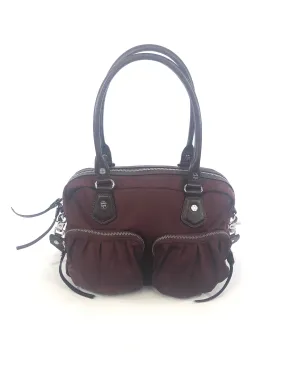 Jane Burgundy Nylon Handbag Crossbody Convertible Bag