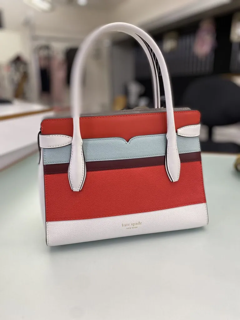 Kate Spade pebbled color block handbag
