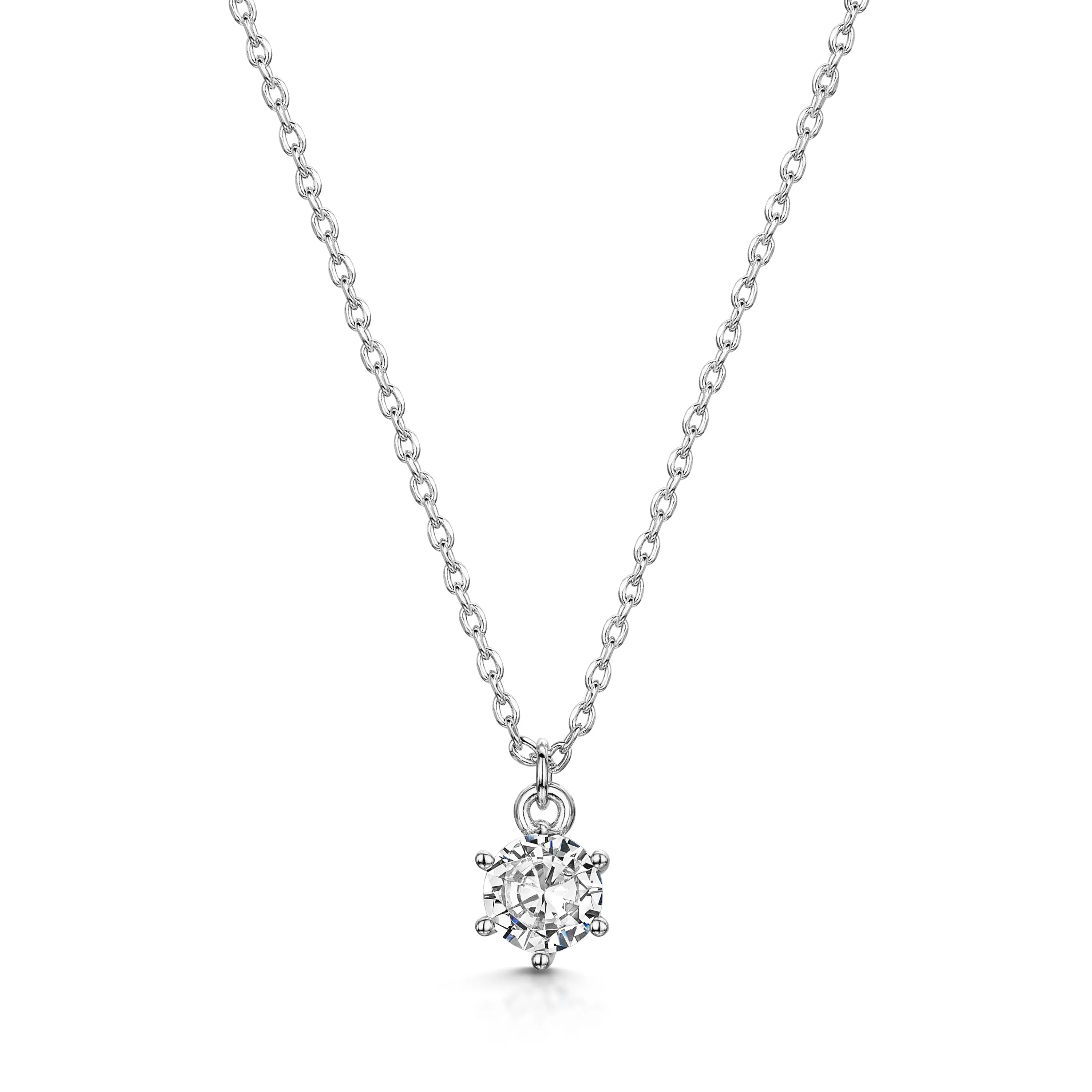 LXI Diamond Pendant- Rhodium