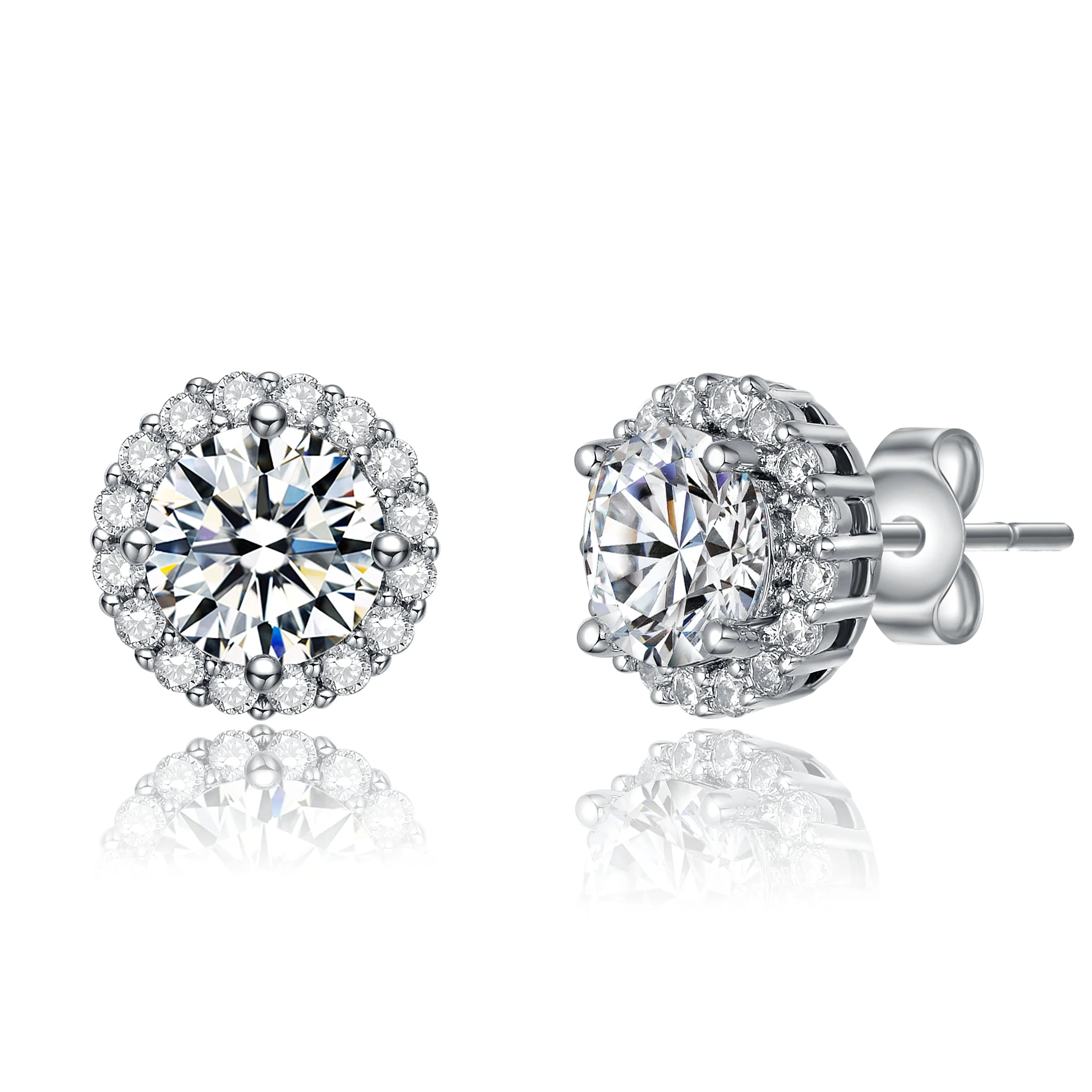 Marie Classic Halo Earrings