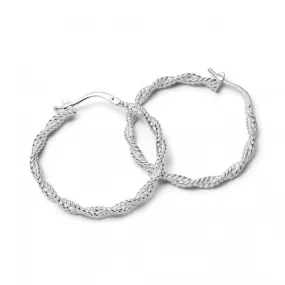 Maxi Helix Hoop In Silver Earrings E3105_SLV