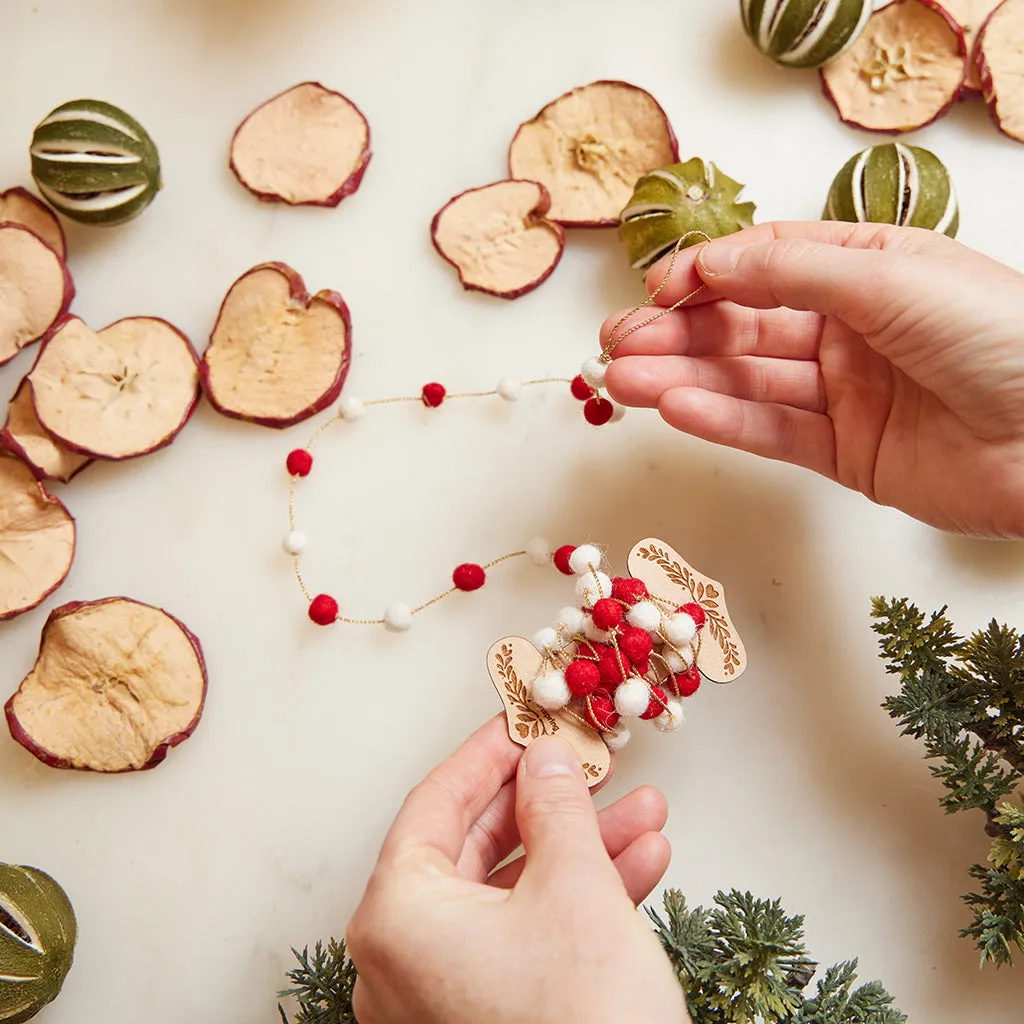 Mini Garland - Red and White