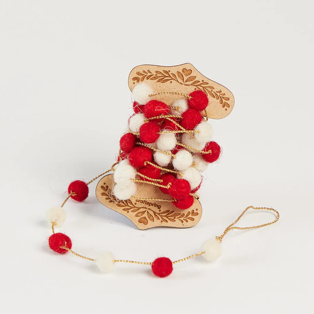 Mini Garland - Red and White