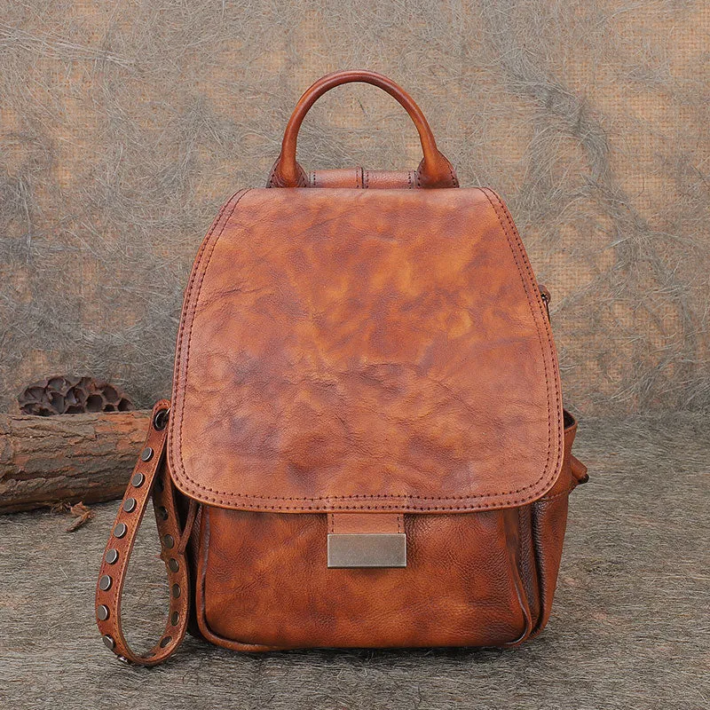 Mini Womens Vintage Leather Backpack Purse Cross Shoulder Bag Handbags for Women