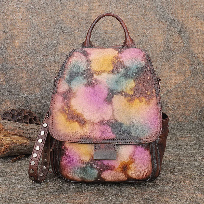 Mini Womens Vintage Leather Backpack Purse Cross Shoulder Bag Handbags for Women