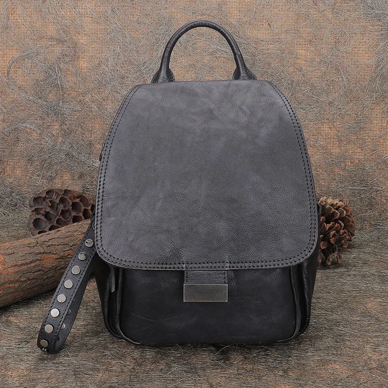 Mini Womens Vintage Leather Backpack Purse Cross Shoulder Bag Handbags for Women