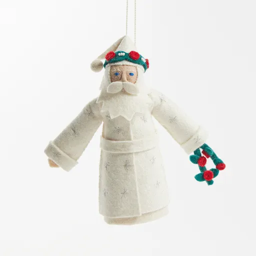 Mistletoe Father Christmas Ornament - Light