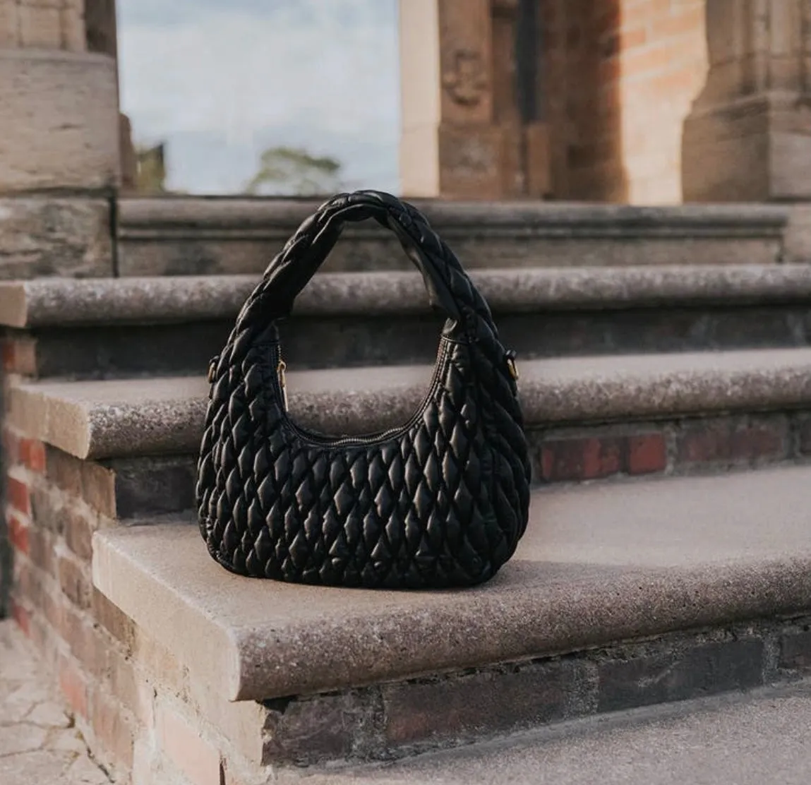 Modern Quilted Hobo Bag