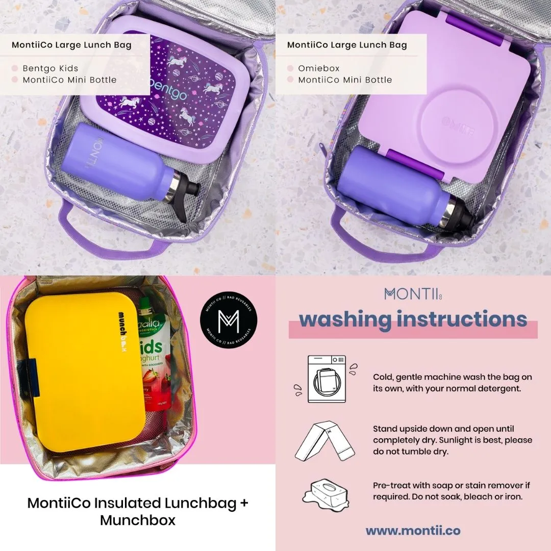 MontiiCo Large Insulated Lunch Bag - Superhero