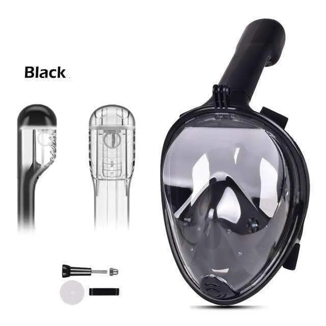 Nautical Neptune Full Face Snorkeling Mask with Go Pro Camera Attachment
