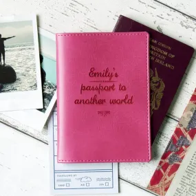 'Passport To Another World' Personalised Holder
