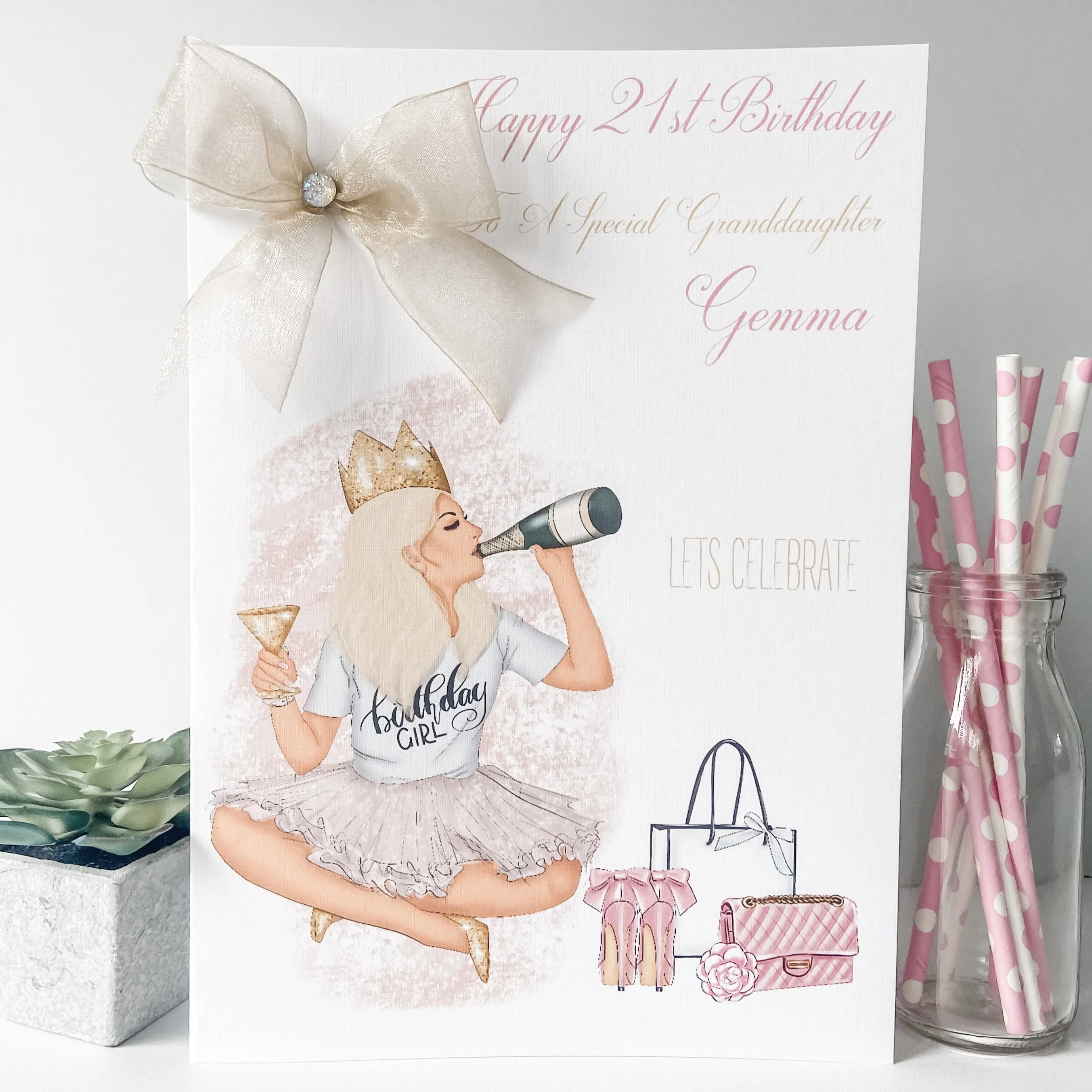 Personalised Birthday Card Birthday Girl