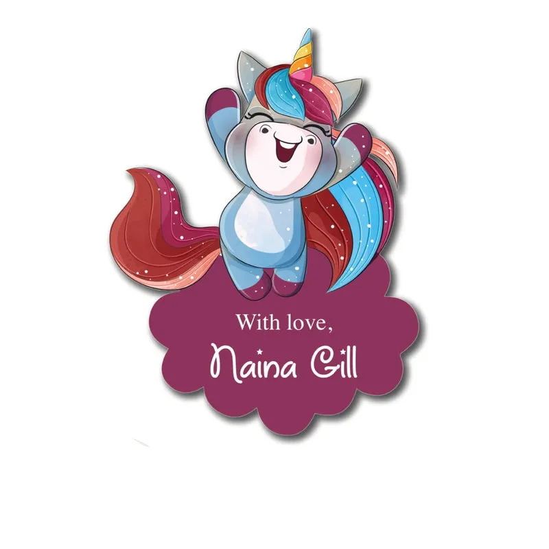 Personalised Gift Shape Sticker (Cod Not Available)