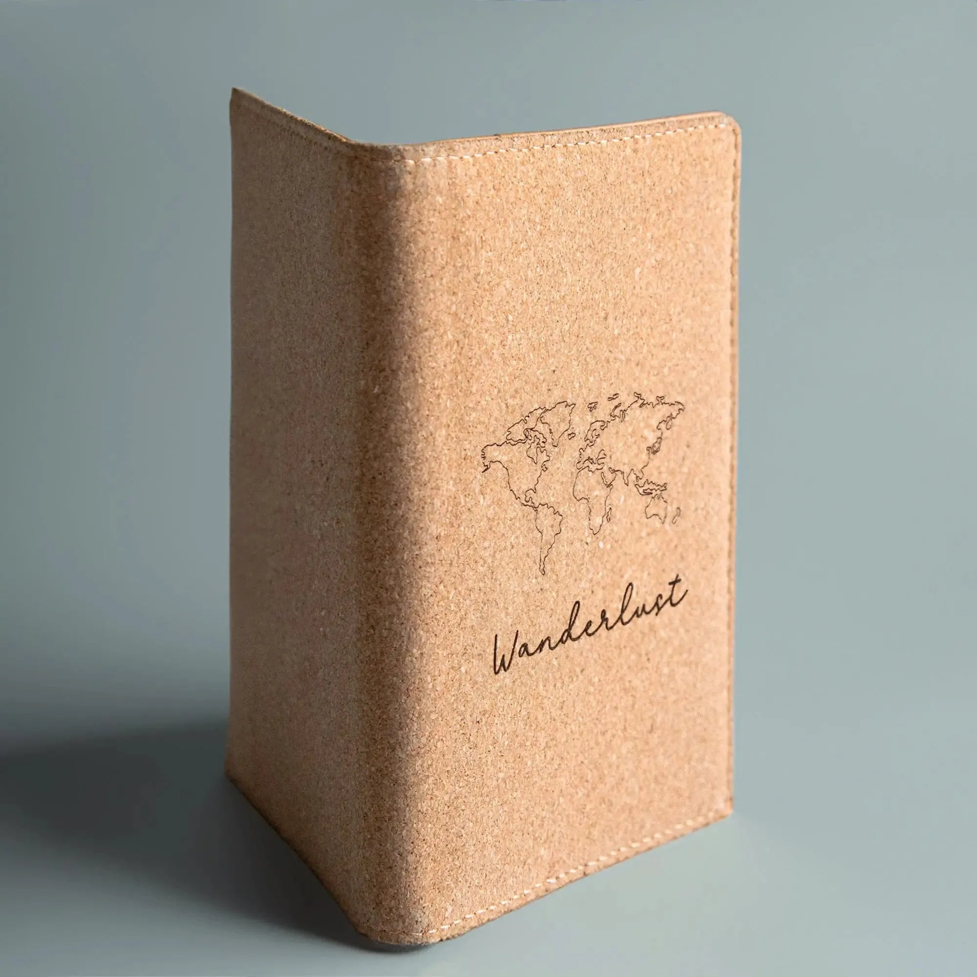 Personalised Natural Cork Passport Holder RFID Blocking
