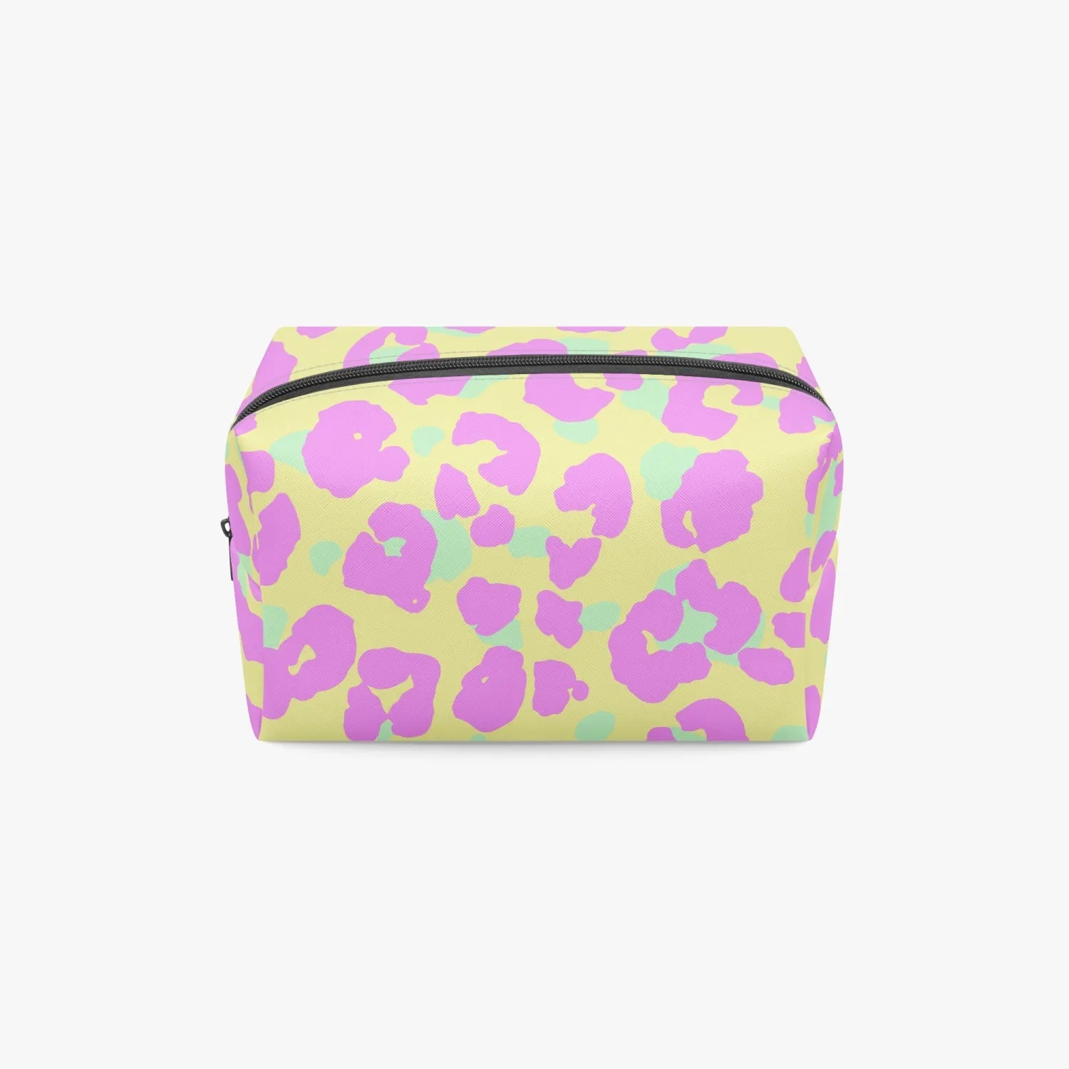Pink Leopard Boxy Makeup Bag