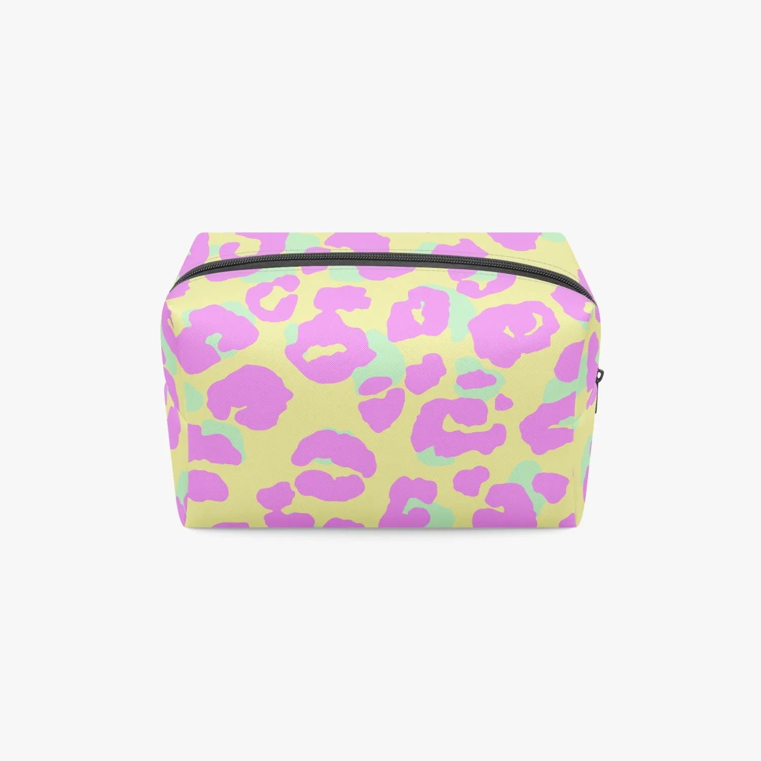 Pink Leopard Boxy Makeup Bag