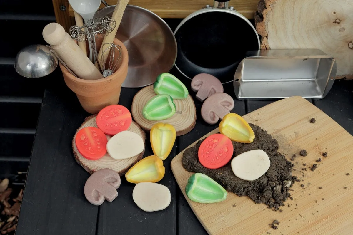 Pizza Toppings Sensory Play Stones