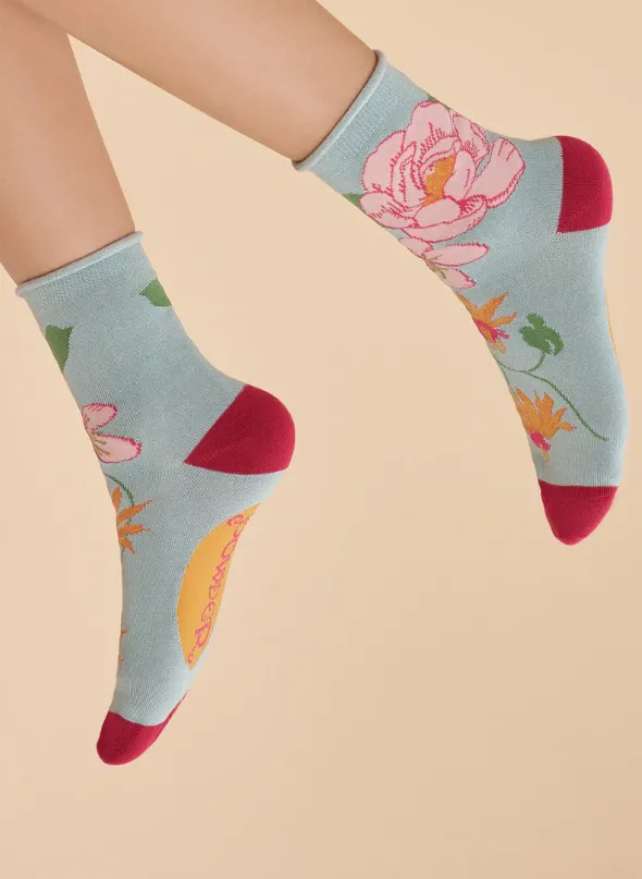 Powder - Ankle Socks - Tropical Flora Ice
