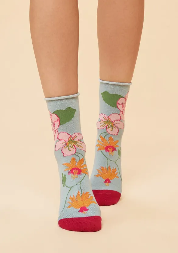 Powder - Ankle Socks - Tropical Flora Ice