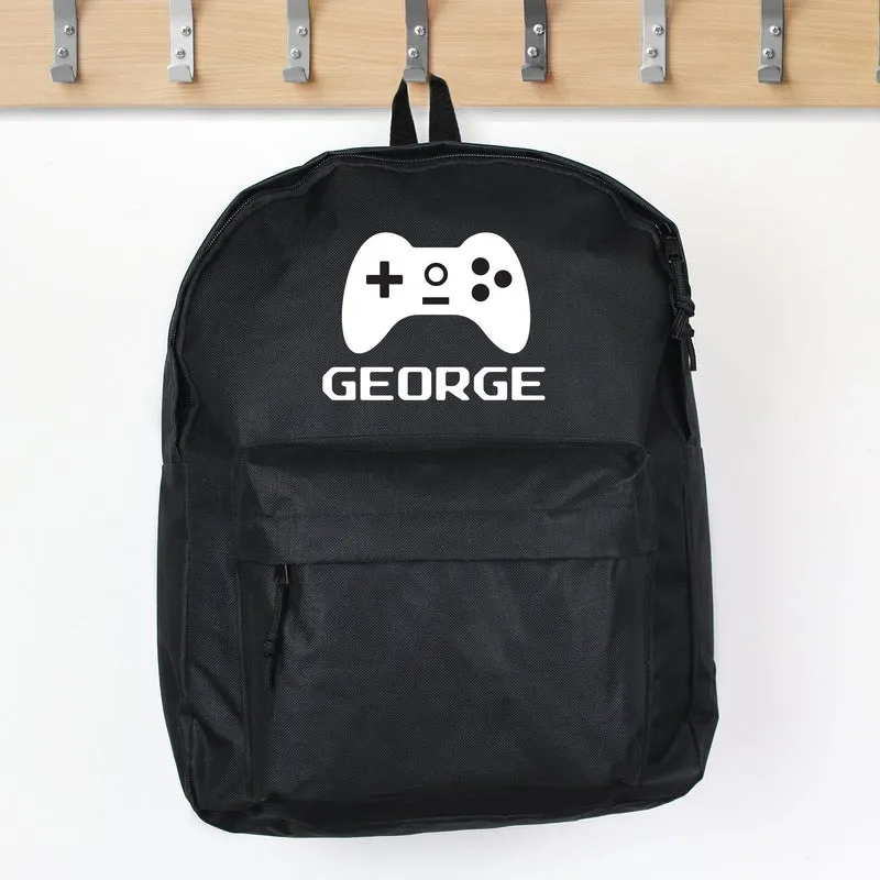Pure Essence Greetings Personalised Gaming Backpack (Black)